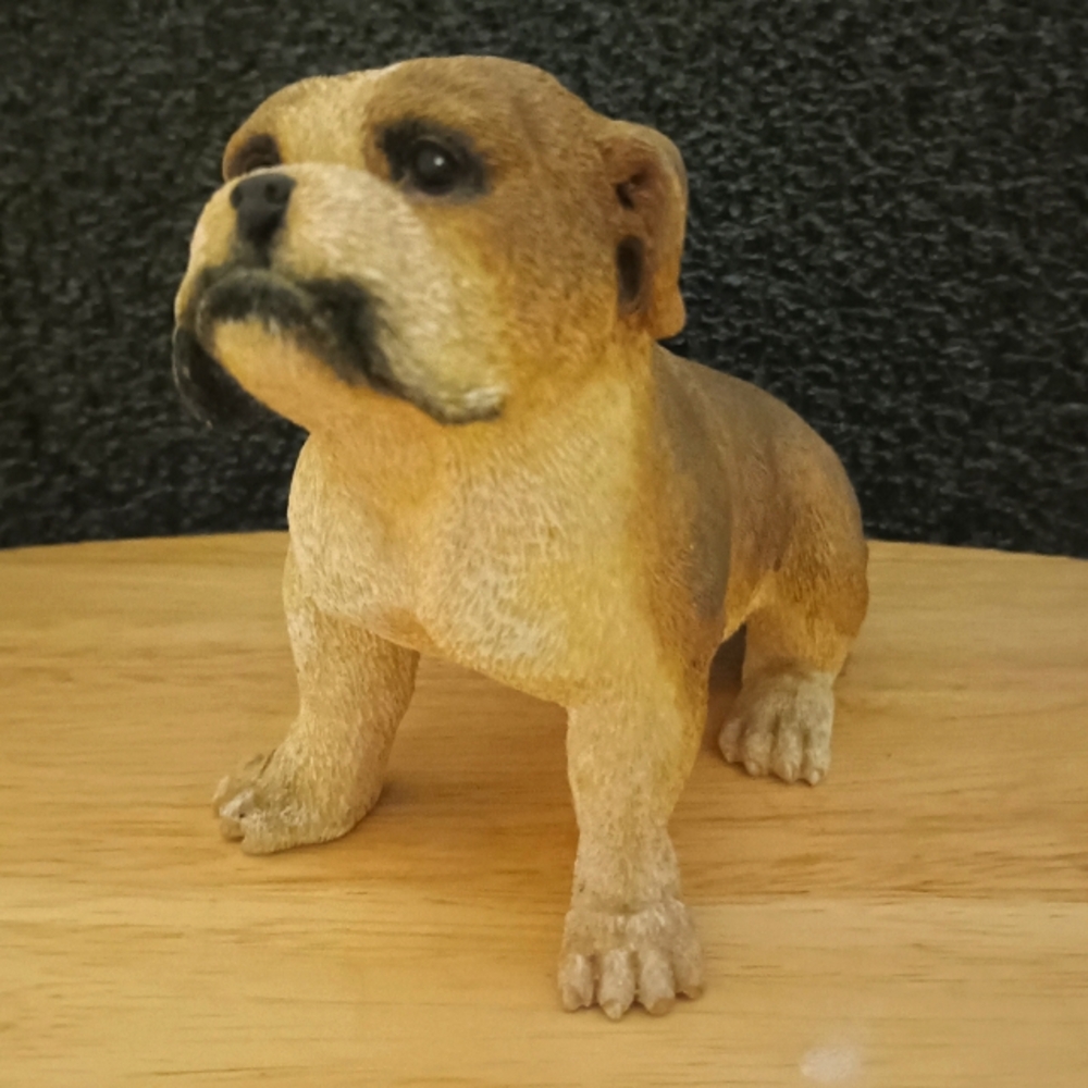 English Bulldog Ceramic Painted Decor Figurine